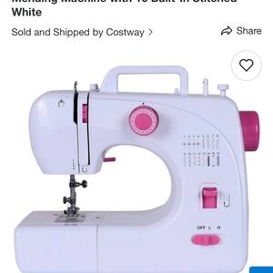 White and Pink Sewing Machine